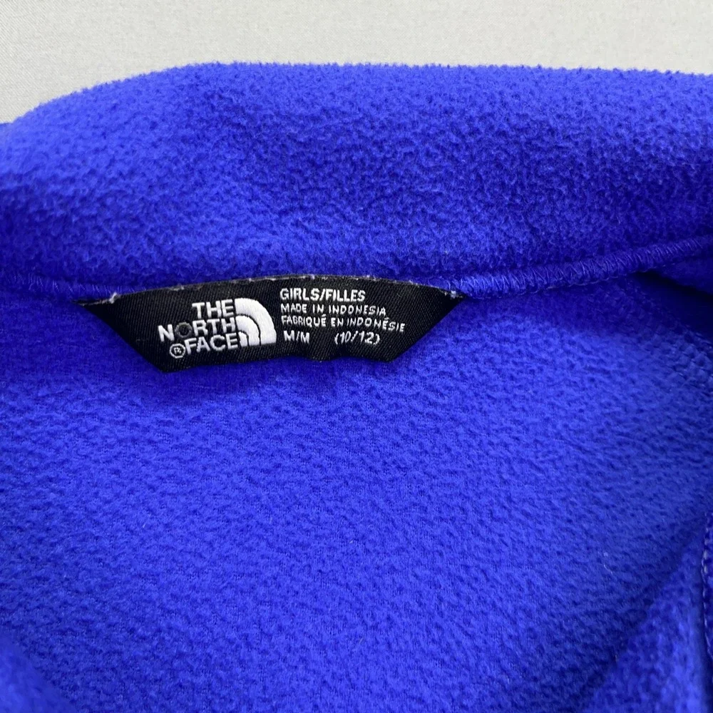 The North‎ Face Fleece Jacket Full Zip Blue Girls Size M (10-12) Gorpcore Grunge